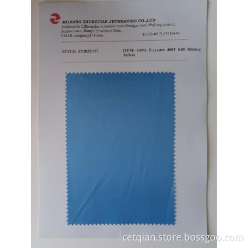 100% Polyester 400T 0.08cm Ribstop Taffeta